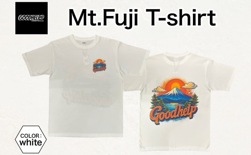
            GOODHELP Mt.Fuji T-shirt white  Tシャツ 半袖 洋服 ファッション ストリート ストリート感 ユニセックス スリーブTシャツ ティーシャツ ストリートカルチャー ホワイト 白 富士山 冨士 山  お取り寄せ 送料無料 神奈川県 寒川町
          