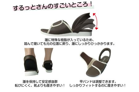 老舗義肢・装具メーカーが本気で作ったサンダル「するっとさん」(色・サイズ選択) [030M01]