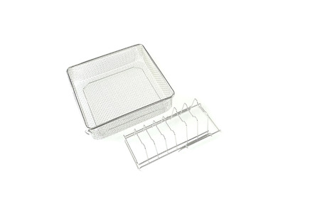 すっきり暮らすセット（スクエア+ディッシュラック） 水切りかご ステンレス 食洗機対応 燕三条製 [ビーワーススタイル] 【016S086】