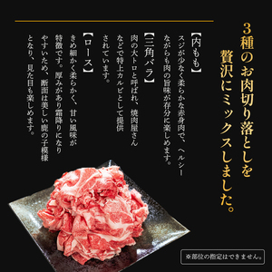 牛肉 1㎏ 京都姫牛 切り落とし 国産牛肉