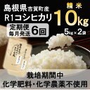 【ふるさと納税】【毎月定期便】栽培期間中化学肥料・化学農薬不使用 R1米コシヒカリ10kg(精米)全6回【4057274】