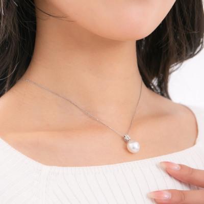 ふるさと納税 神戸市 【星月夜】白蝶真珠(南洋真珠) ダイヤモンド PT900 プラチナ ペンダントトップ |  | 03