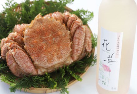 釧路福司はまなす花酵母のお酒と毛がに400gのセット ふるさと納税 酒 かに F4F-5344