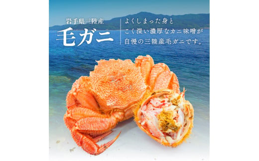 【令和9年発送】三陸産！活毛ガニ  800g相当×1杯【08】【2027年2月～4月発送】【配送日指定不可】