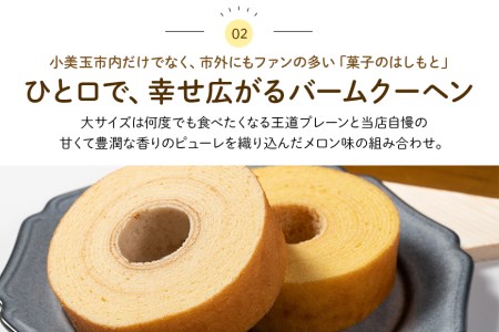 バームクーヘン詰め合わせ（大2個（プレーン・メロン各1個）+ 小6個（季節の味）） 個包装 バウムクーヘン 食べきりサイズ セット ギフト用 贈答用 内祝い スイーツ 洋菓子 お菓子 おやつ 手土産 