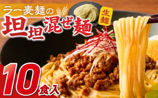 坦坦混ぜ麺10食_坦坦混ぜ麺 10食 ラー麦麺 スープ ゴマ 風味 国産豚 旨味 担々麺 混ぜ麺 ねりごま 豚白湯 まろやか 味わい 辛さ控えめ 肉味噌 野菜 トッピング 麺 お取り寄せ 福岡県 久留米市 送料無料_Br037