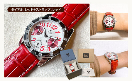 腕時計　MARINA【ダイアル：レッド/ストラップ：レッド】