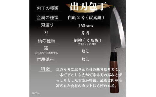 【 土佐打刃物 】 出刃包丁 16.5cm 迫田刃物 鍛冶職人 日本三大刃物 包丁 キッチン 用品  白紙二号 高知県 須崎市