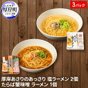 【ふるさと納税】厚岸あさりのあっさり 塩ラーメン 2個 たらば蟹味噌 ラーメン 1個　【 麺類 ラーメンセット ラーメン食べ比べ 食べ比べ ランチ 夕飯 夜食 グルメ 】