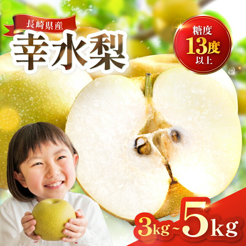 【ふるさと納税】【2026年先行予約】梨 幸水 糖度13度以上【選べる容量】約3kg 約5kg | 果物 くだもの フルーツ 幸水梨 梨 なし ナシ 新鮮 長野県 信州 南信州 飯田市 AR10 AR11