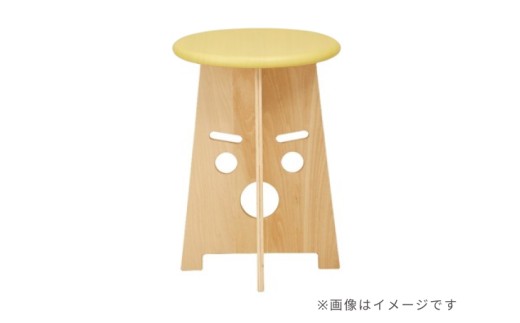 ふぇいすKid's〈Face Kid's Stool〉　表情：おーちゃん　カラー：イエロー