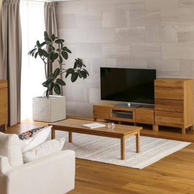 ふるさと納税 筑後市 天然木製 TVボード 幅120cm　レッチェ120TVホワイトオーク材【十年保証】【高野木工】 |  | 03