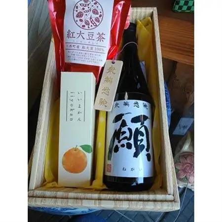 純米大吟醸　願と羊羹と紅大豆茶のセット_菓子・スイーツ 羊羹  ようかん ヨウカン  酒・アルコール 純米大吟醸 日本酒 sake サケ  飲料・ドリンク 茶葉・ティーバッグ 茶 _【1207399】
