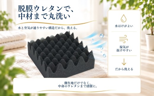 ア・ラエル らくらく敷ふとん プレミアム シングル 97×198×9cm 無地グレー 中材まで洗える 三つ折り 敷布団
