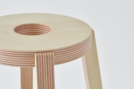 スツール「PW stool」　カラー：redorange