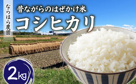 【ならはら農園】昔ながらのはぜかけ米コシヒカリ　白米２kg　白米白米白米白米白米白米白米