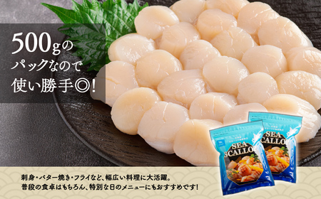 北海道オホーツク海産帆立（500g × 2P） ABN004 | 帆立