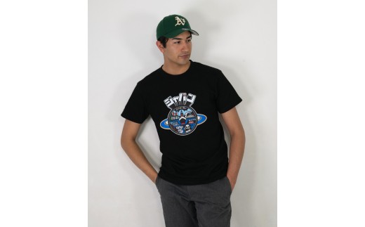 四日市市 マンホールTシャツ 黒 サイズL