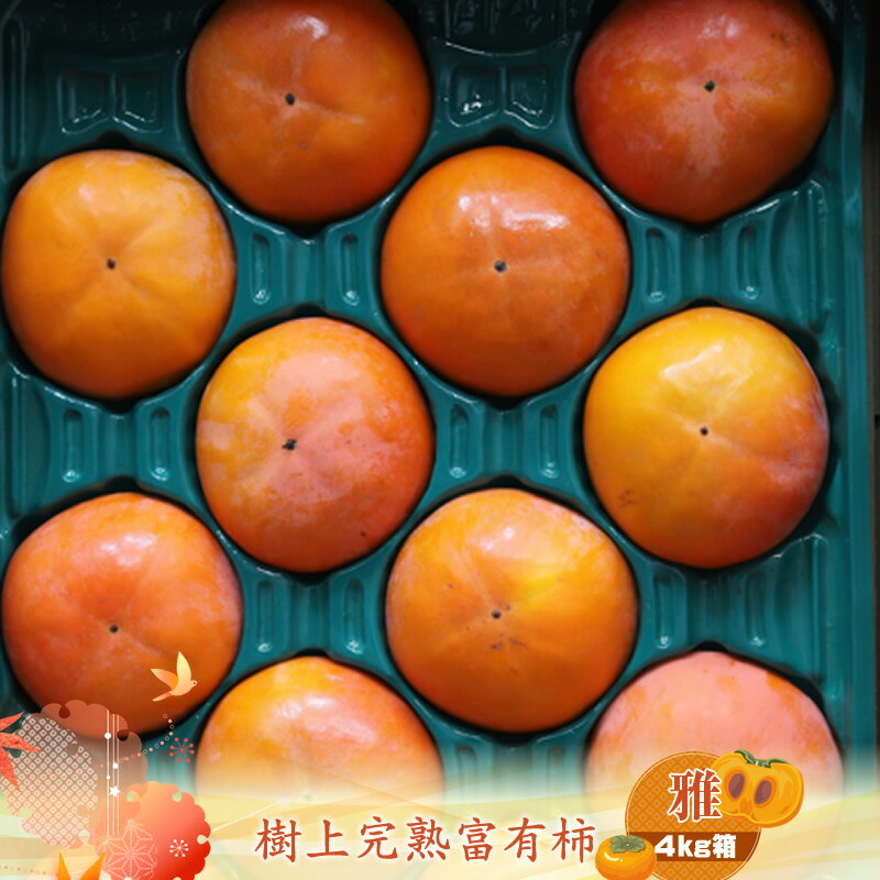 【ふるさと納税】【先行予約】樹上甘熟富有柿 【雅】4kg箱　〈出荷時期：2026年11月15日～2026年12月10日出荷終了〉【 柿 かき フルーツ 神奈川県 海老名市 】
