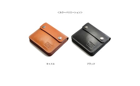 3部屋構造のワイドオープンウォレット / ワイドサイズ　バンナイズ オイル シュリンク レザー 本革 財布 コンパクト カード 収納 ビンテージキャメル