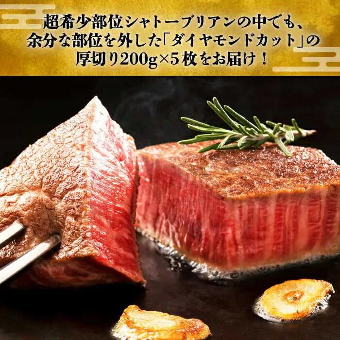博多和牛 牛肉 ヒレ シャトーブリアン 200g × 5 [ABCL028] ギフト シャトーブリアン