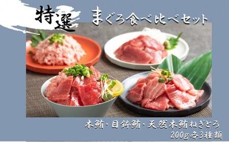 まぐろ食べ比べセット 計600g (200g 3種)：本鮪切落し200ｇ メバチ鮪切落し200ｇ 天然本鮪ねぎとろ200ｇ【静岡市清水】冷凍  マグロ  たたき ネギトロ丼 手巻き寿司 小分け 即席 海の幸 【配送不可：離島】