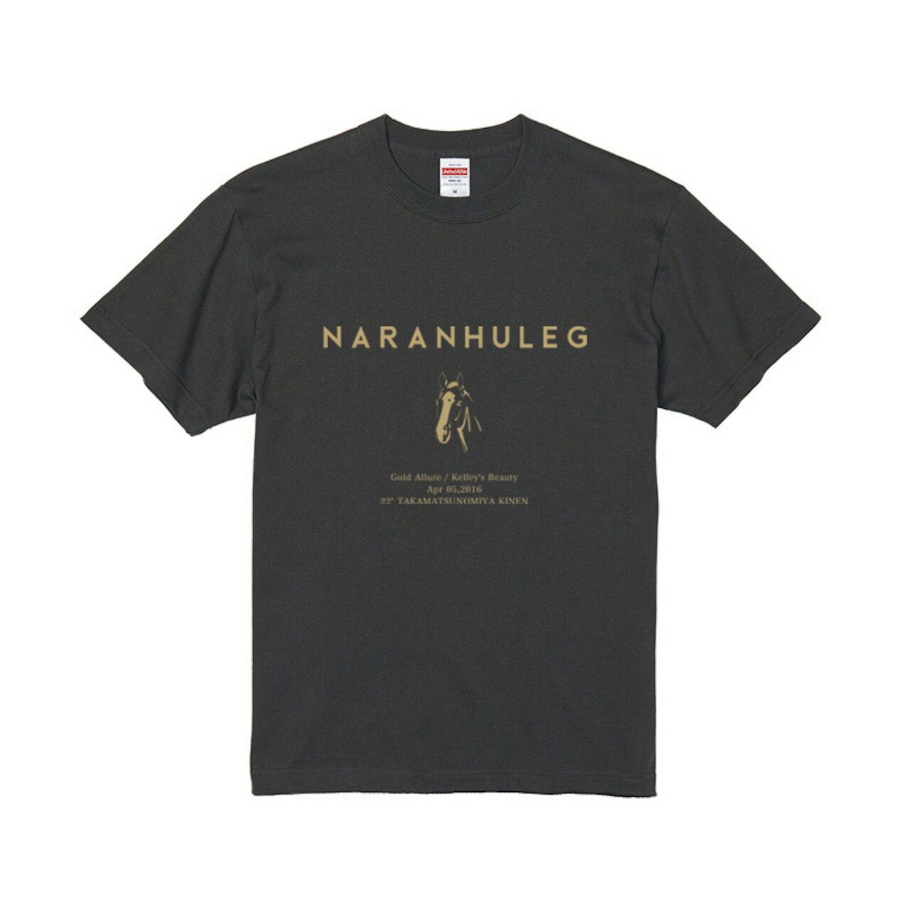 【ふるさと納税】【ナランフレグ】（燻みブラック）Tシャツ 選べる3サイズ【М・L・XL】 【ふるさと納税 人気 おすすめ ランキング 馬 競馬 競走馬 引退馬 ナランフレグ Tシャツ シャツ 服 生活 日高 北海道 平取町 送料無料】 BRTV350-v