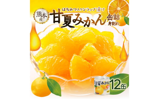 甘夏みかん 缶詰 12缶入り（身割れ）