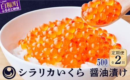 年2回!シラリカいくら(醤油味)定期便【500g(250g×2)×2回】_K033-1039