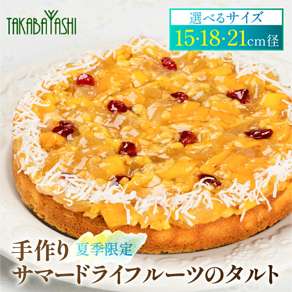 【ふるさと納税】【夏季限定】タカバヤシのサマードライフルーツのタルト 15cm／18cm／21cm径 洋菓子 ギフト お菓子 ケーキ 贈答 夏 期間限定 タルト タカバヤシ 下呂市 数量限定