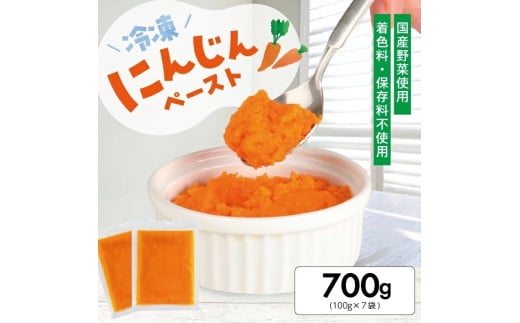 1176NN700G　冷凍にんじんペースト700g(100g×7袋)