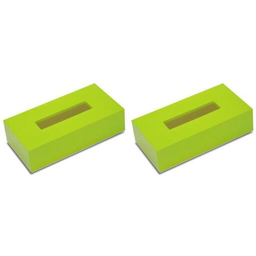 ティッシュBOX カラー グリーン 2個組 タツクラフト 【Tk128】