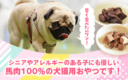 【定期便3回】 馬肉100％ 犬猫用おやつ 25g×3袋 - フリーズドライ ペット 健康 おやつ