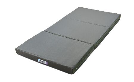 ムアツ マットレス プロ レギュラー シングル 三つ折り 折りたたみ マットレス 約 10cm 敷布団 敷き布団 寝具  シーツ 専用シーツ付 綿 グレー 昭和西川 体圧分散 通気性 寝返りサポート 