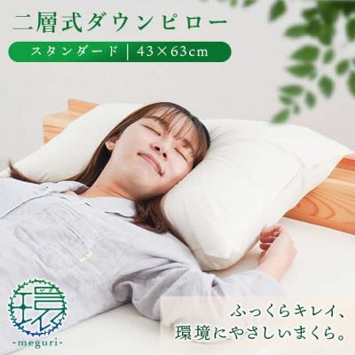ふるさと納税 吉野川市 二層式ダウンピロー スタンダードタイプ 43×63cm