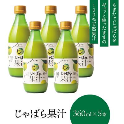 ふるさと納税 北山村 じゃばら果汁360ml×5本【njb211-y5】
