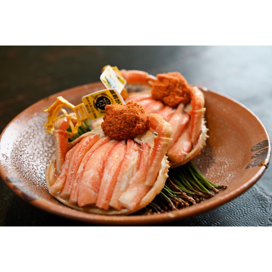 ＜越前 蟹の本陣＞越前甲羅盛り 浜茹で【せいこがに 大】2杯セット90g前後×2 ※甲羅の重さは含みません