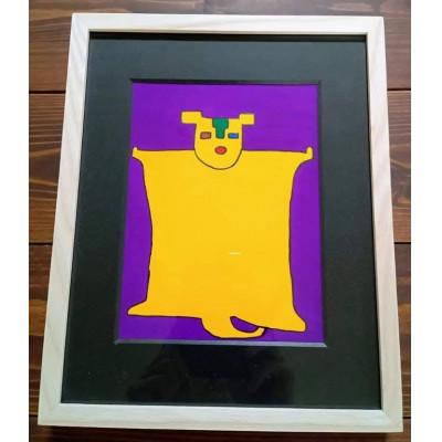ふるさと納税 高石市 アールブリュットアーティスト上田匡志　フクロモモンガ