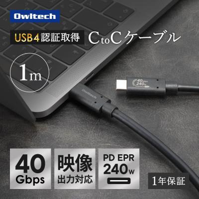 ふるさと納税 海老名市 最大40Gbps/PD240W充電 USB Type-C to USB Type-Cケーブル 1m