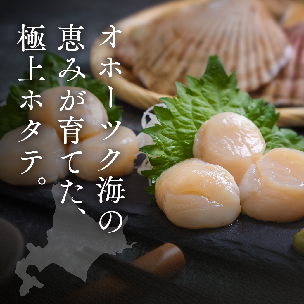 【中国禁輸措置支援品】オホーツク海産ホタテ貝柱1kg(大・中)_イメージ2