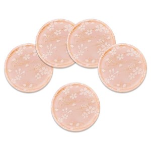 タツクラフト 友禅和紙コースター 5枚セット 桜 流水紋 