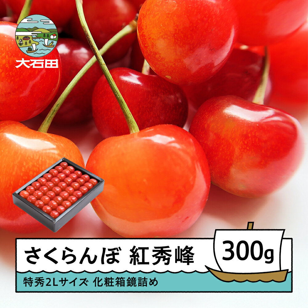 【ふるさと納税】 さくらんぼ 紅秀峰 6月中旬〜7月上旬発送 特秀2Lサイズ 300g プレゼント ギフト 化粧箱鏡詰め 2026年産 山形県産 送料無料 サクランボ ns-bst2x300