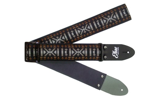 【ギターストラップ】 Elara Straps Busselton Black 郡上市 レザー 真鍮バックル ウルトラスエード プロ仕様 エレキ アコギ ベース Ksound 小林楽器店