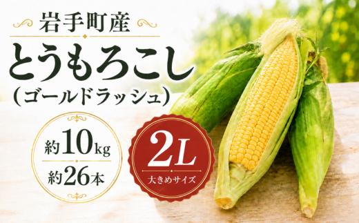 【先行予約】とうもろこし ゴールドラッシュ 2Lサイズ 約10kg 約26本 岩手県岩手町産 スイートコーン トウモロコシ とうきび コーン 野菜 夏野菜 産地直送 2027年発送