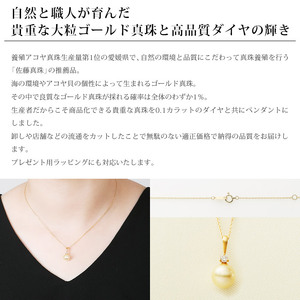 真珠ペンダント・ダイヤ（ゴールド）