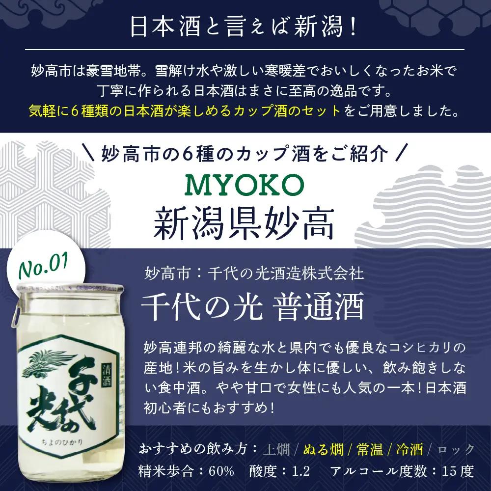 新潟県妙高飲み比べカップ酒セット(妙高エリア)   詰め合わせ