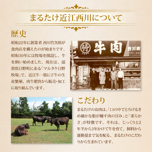 近江牛 サーロイン ステーキ 300g 150g ✕ 2枚 牛肉 冷凍 国産 黒毛和牛 ギフト マルタケ西川 滋賀県 日野町 送料無料