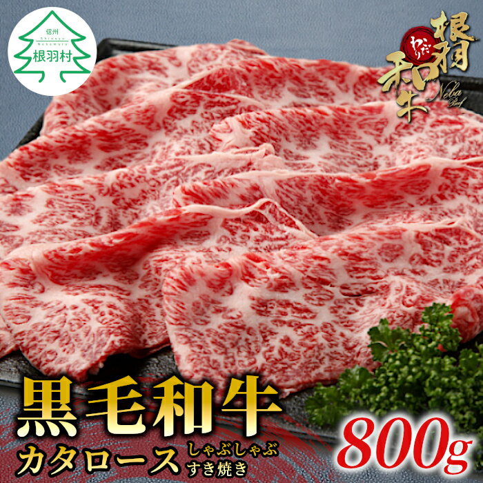 【ふるさと納税】根羽こだわり牛 カタロース 800g (400g×2) クラシタ 霜降り 根羽こだわり和牛 すき焼き しゃぶしゃぶ 国産黒毛和牛 鍋 スライス 牛肉 ロース 和牛