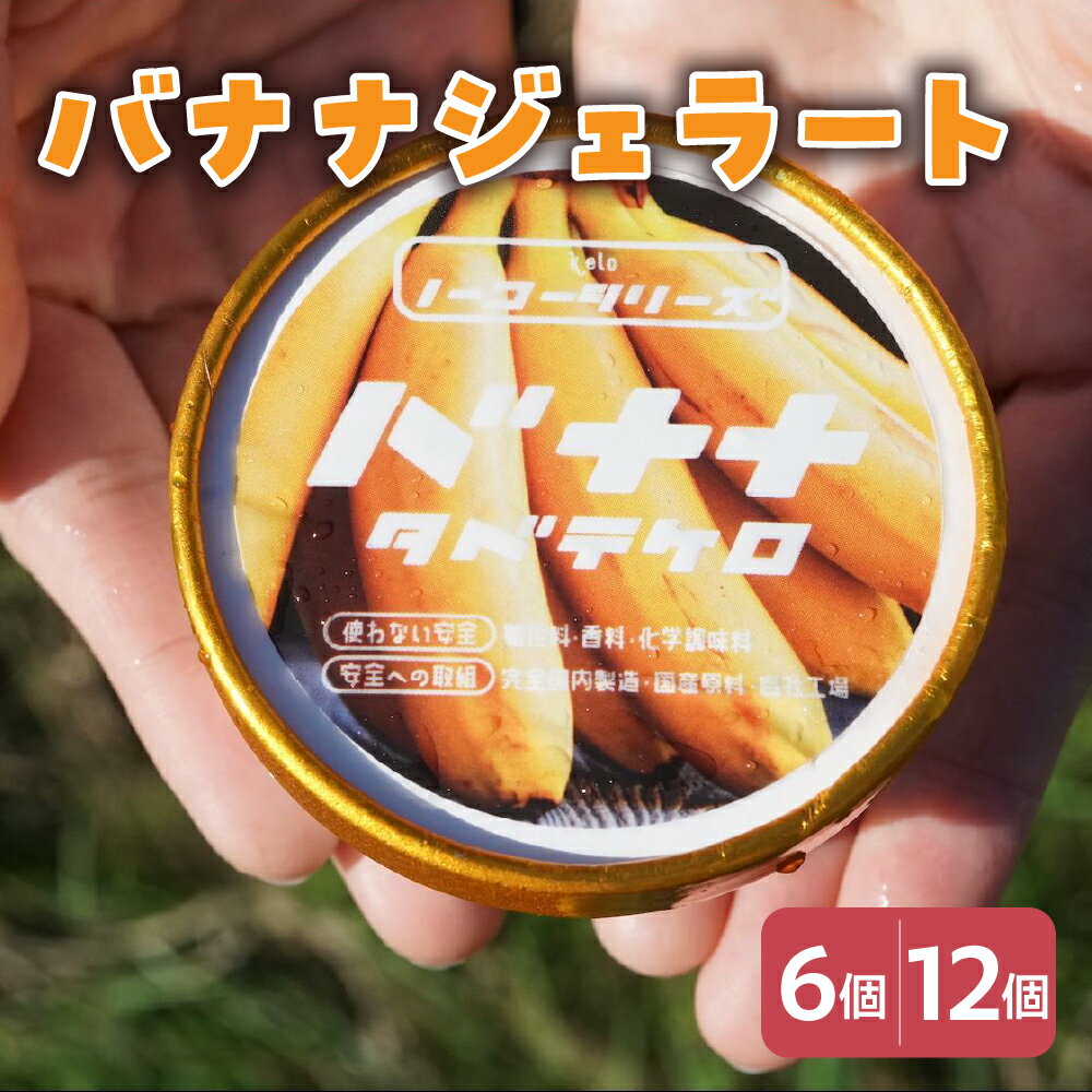 【ふるさと納税】バナナジェラート 104ml〔6個入り・12個入り〕バナナ アイス スイーツ 洋菓子 お菓子 デザート 贈答 贈り物 ギフト プレゼント お取り寄せ 送料無料 山形県 米沢市