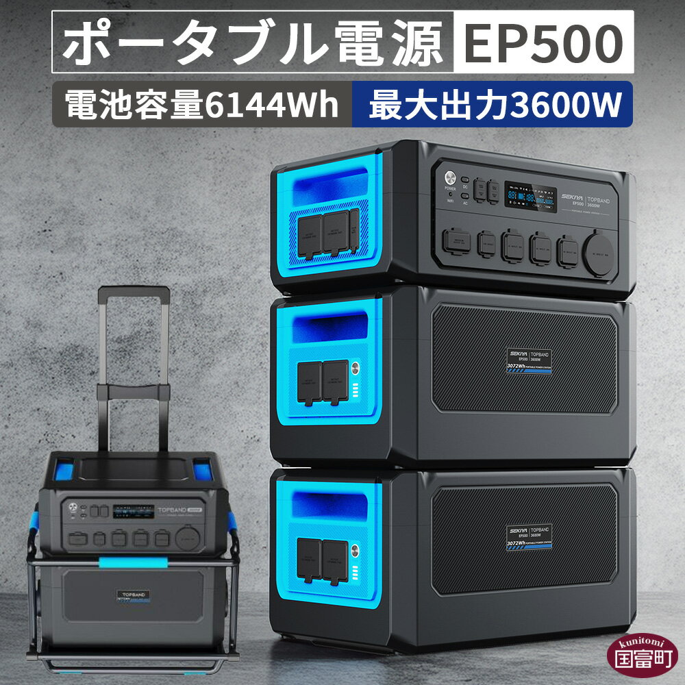 ポータブル電源(電池容量5000Wh 最大使用電力2000W) EP500